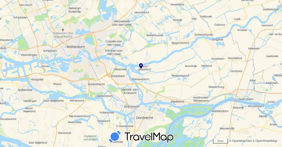 TravelMap itinerary: driving in Netherlands (Europe)